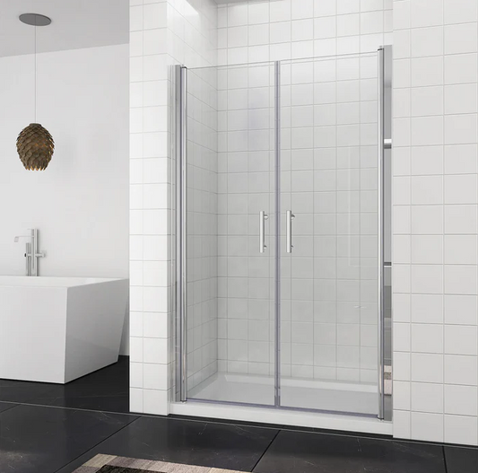 SONNI Pendeldeur 5mm veiligheidsglas 80-120cm chroom