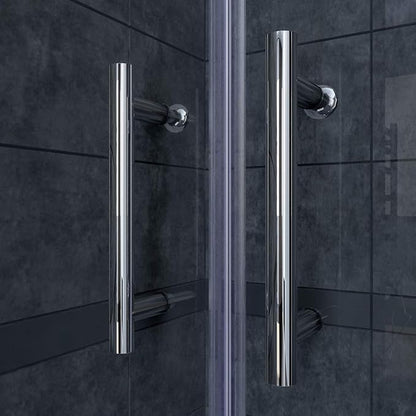 SONNI Pendeldeur 5mm veiligheidsglas 80-120cm chroom