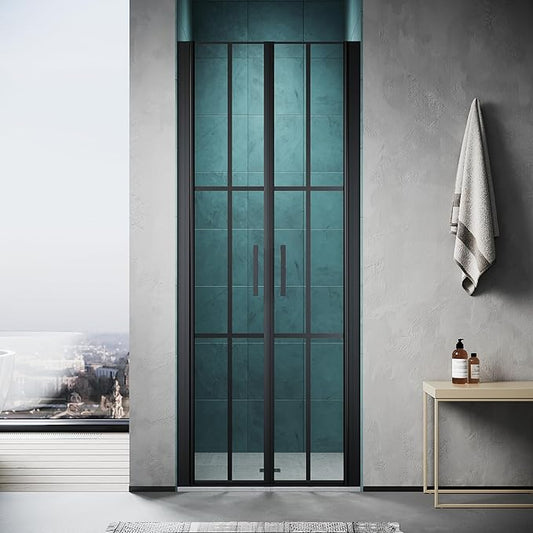 SONNI black schuif douchedeur 80/90/100x195cm aluminium