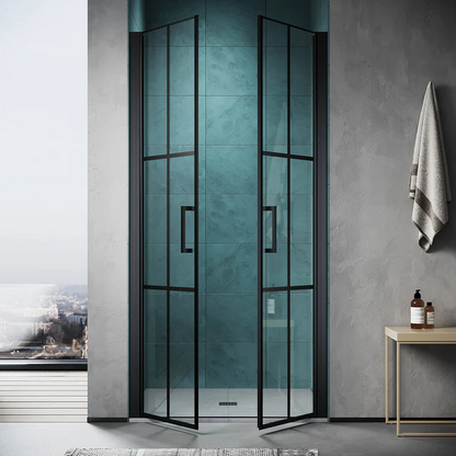 SONNI black schuif douchedeur 80/90/100x195cm aluminium