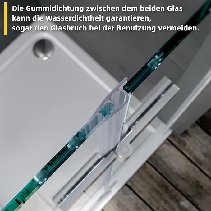 SONNI Douchecabine 80 x 80 cm, hoekinstap, helder glas - profiel - chroom