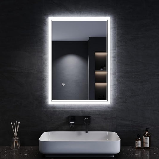 SONNI Badkamerspiegel met verlichting, condensvrij 70x50/80x60/100x60cm