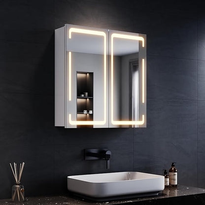 SONNI spiegelkast met LED verlichting 59 x 60 cm