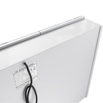 SONNI 90 x 60 cm spiegelkast met verlichting en condensvrij, 3-deurs