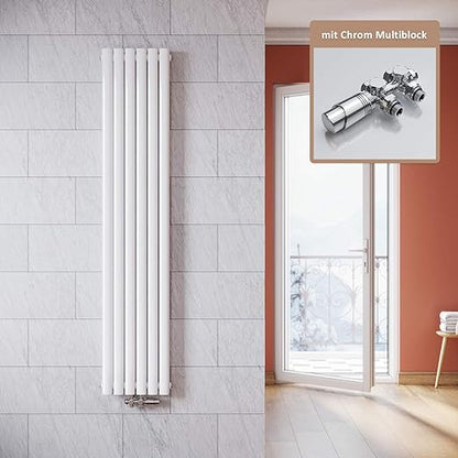 ELEGANT Klassieke radiator verticaal 1800 x 354 mm wit 1230W