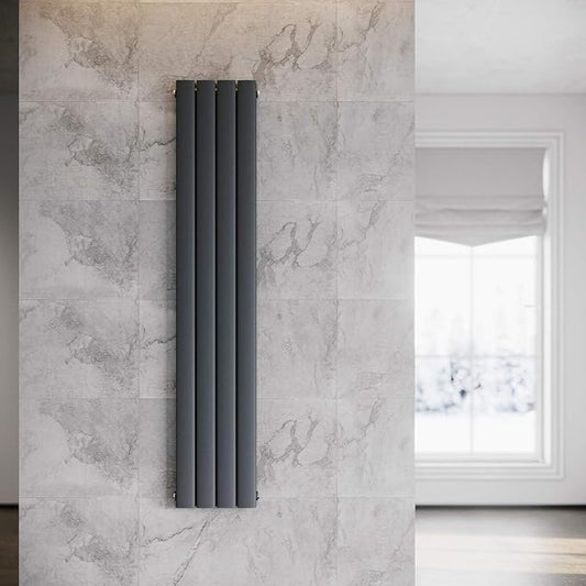 ELEGANT designradiator verticaal dubbel 1600x308 mm 920W Antraciet