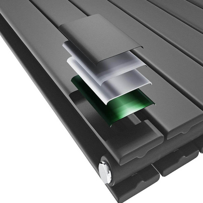 ELEGANT designradiator verticaal dubbel 1600x308 mm 920W Antraciet