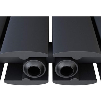 ELEGANT designradiator verticaal dubbel 1600x308 mm 920W Antraciet