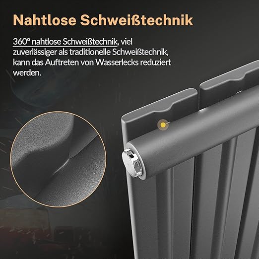 ELEGANT horizontale radiator 630 x 616 mm paneelradiator antraciet
