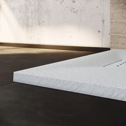 SONNI rechthoekige SMC douchebak 80-160cm antislip douchebak wit