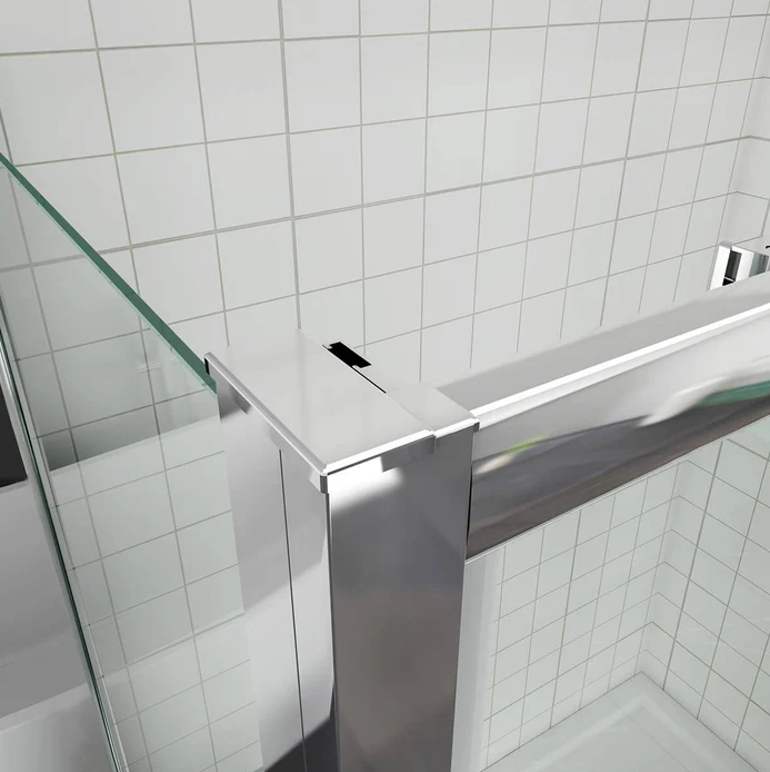 SONNI Douchecabine schuifdeur met zijwand 100-170cm hoogte 185cm