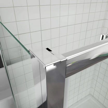 SONNI Douchecabine schuifdeur met zijwand 100-170cm hoogte 185cm