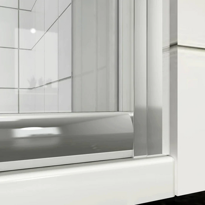 SONNI Douchecabine schuifdeur met zijwand 100-170cm hoogte 185cm