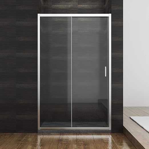 SONNI Douchedeur 100-120cm zilver Schuifdeur Hoogte 185cm