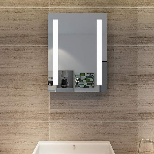 SONNI 50 x 70 cm Badkamer spiegel met verlichting en aanraakschakelaar, condensvrij