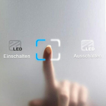 SONNI 80x60cm LED-spiegel badkamerspiegel met verlichting en aanraakschakelaar