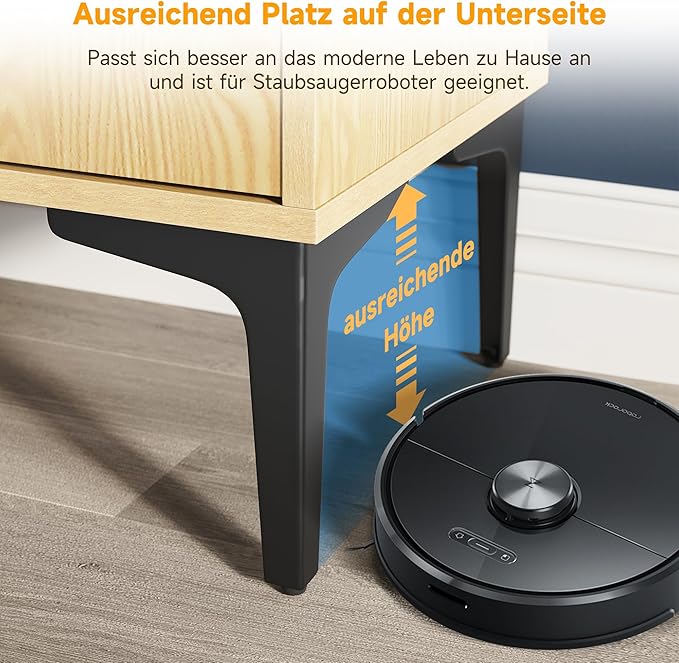 SONNI TV-meubel lowboard voor tv 60 inch met 2 kasten 135 x 35 x 70 cm, houtkleur