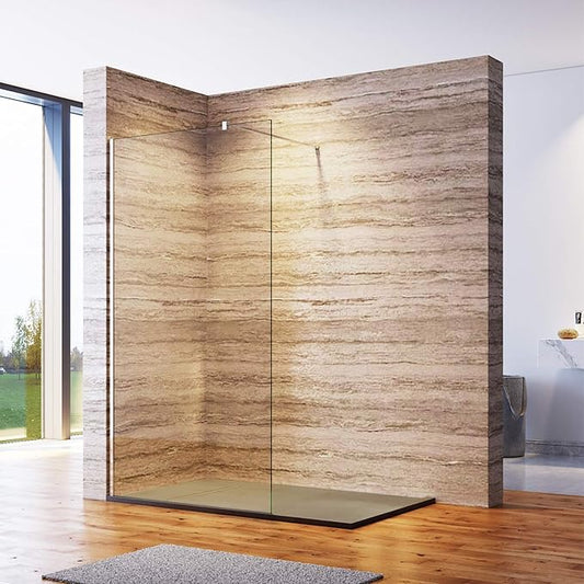 SONNI Inloopdouche helder glas 8 mm nano-glas douchewand breedte 70-120cm