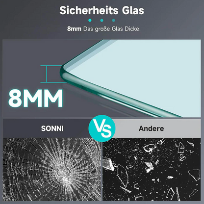 SONNI Inloopdouche helder glas 8 mm nano-glas douchewand breedte 70-120cm
