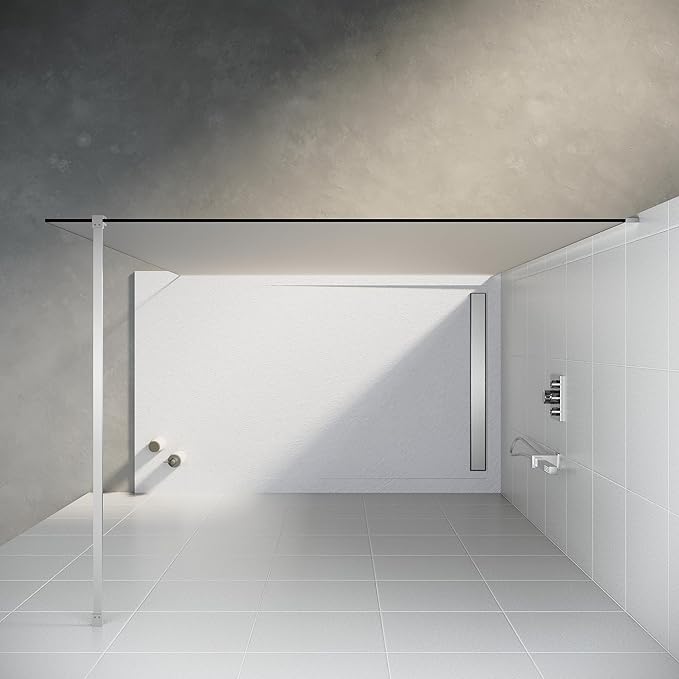 SONNI Walk-In inloopdouche breedte 80-160cm helder glas chroom profielen