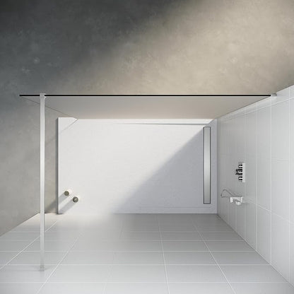 SONNI Walk-In inloopdouche breedte 80-160cm helder glas chroom profielen