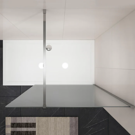 SONNI inloopdouche incl. stabilisator en antikalk 80x200cm mat zwarte